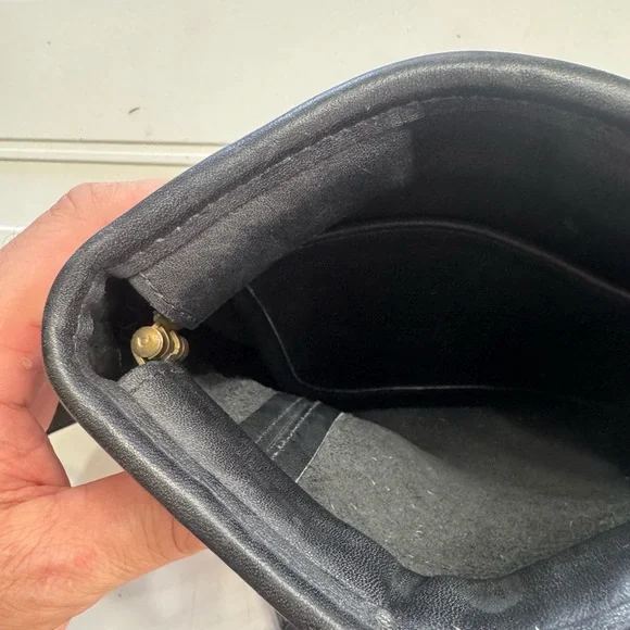 Coach Vintage Small Crossbody Pouch Framed Black Leather Purse Bag 9990 USA - Picture 4 of 7